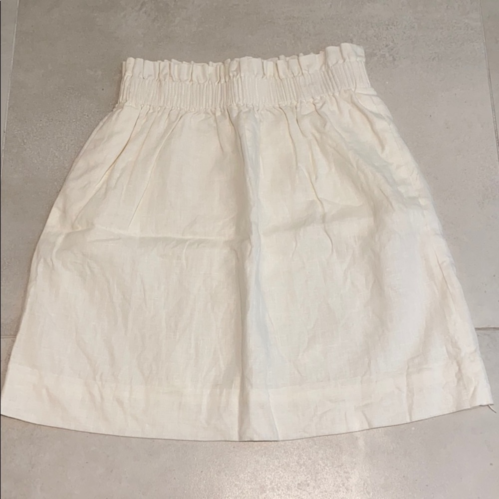 NEW ! J.Crew Paper Bag Skirt in White.
